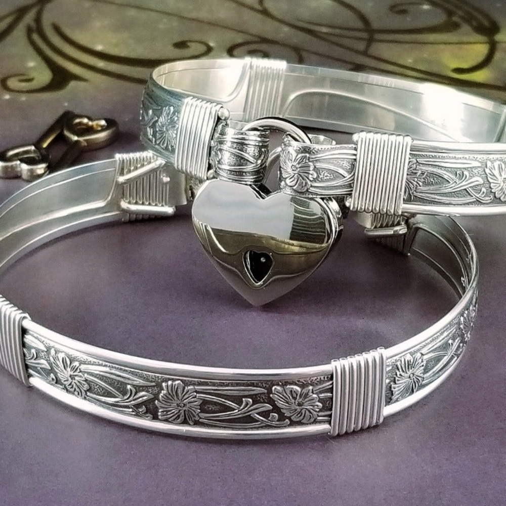 My Secret Heart SOFT and SWEET, Sterling Silver Submissive Handcuff (pair)